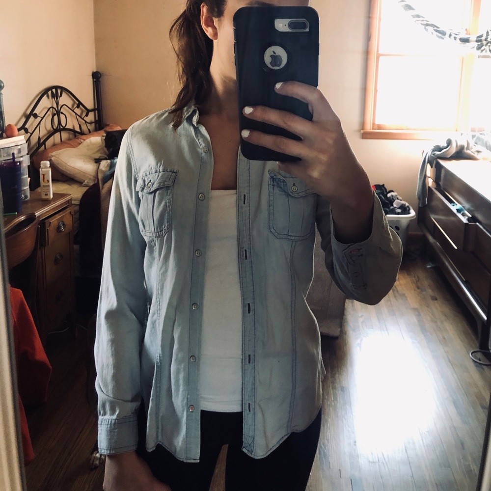 🌼🌸Light blue thin jean jacket.